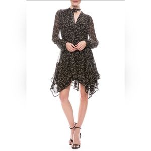 JONATHAN SIMKHAI Black Floral Boho Dress